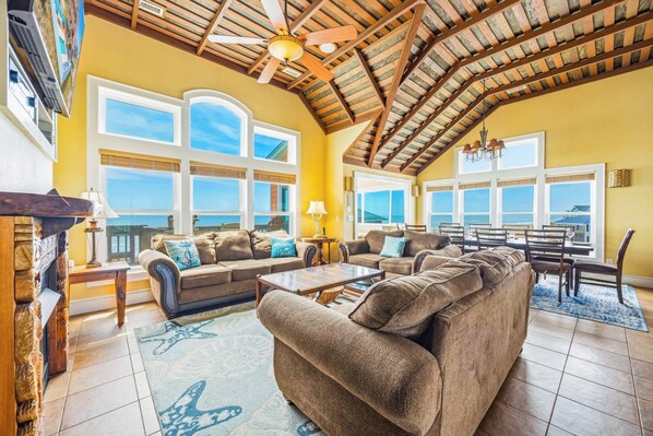 Smart TV, DVD player, foosball, books - Premier Oceanfront Dog Friendly w/ Pool, Elevator, Hot Tub, EV Charger, Game Rm (Hatteras)