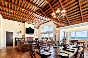 Dining - Premier Oceanfront Dog Friendly w/ Pool, Elevator, Hot Tub, EV Charger, Game Rm (Hatteras)
