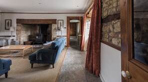 TV, fireplace, books - Plum Guide - The Duck Feather (Ilminster)