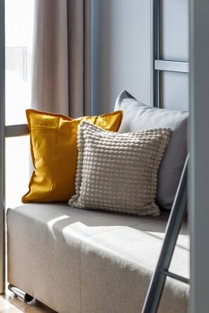 Apartment, 2 Bedrooms, Balcony, Beachside | 2 bedrooms, bed sheets - Sunset Resort Apartments by Renters (Kolobrzeg)