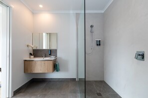 Eco-friendly toiletries, hair dryer, towels, soap