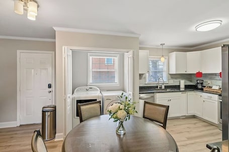 Fridge, microwave, oven, stovetop. 3BR Retreat | Hot Tub | Walk to Town | Sleeps 8
