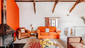 TV, fireplace, offices
