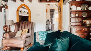 TV, fireplace, DVD player, books - Plum Guide - The Riverside Cottage (Richmond)