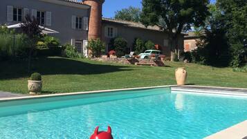 Outdoor pool, a heated pool