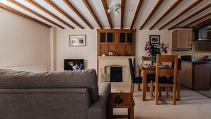 TV, fireplace, DVD player, books - Plum Guide - Old Mill Barn (Chipping Campden)