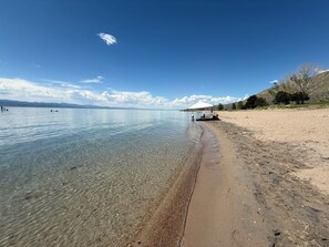 Beach nearby, sun-loungers