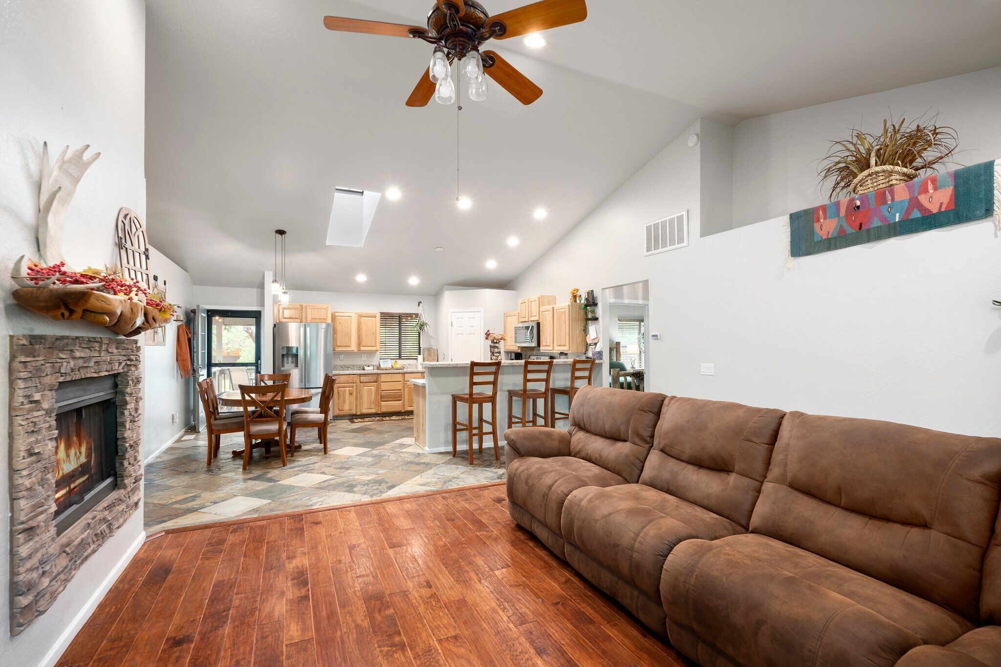 House on 1/2 acre surrounded by pine trees and large deck