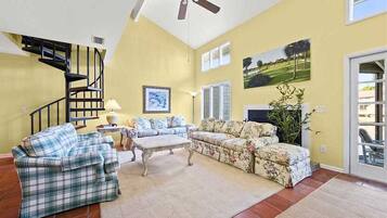 Condo, Multiple Beds, Patio | Living room | TV