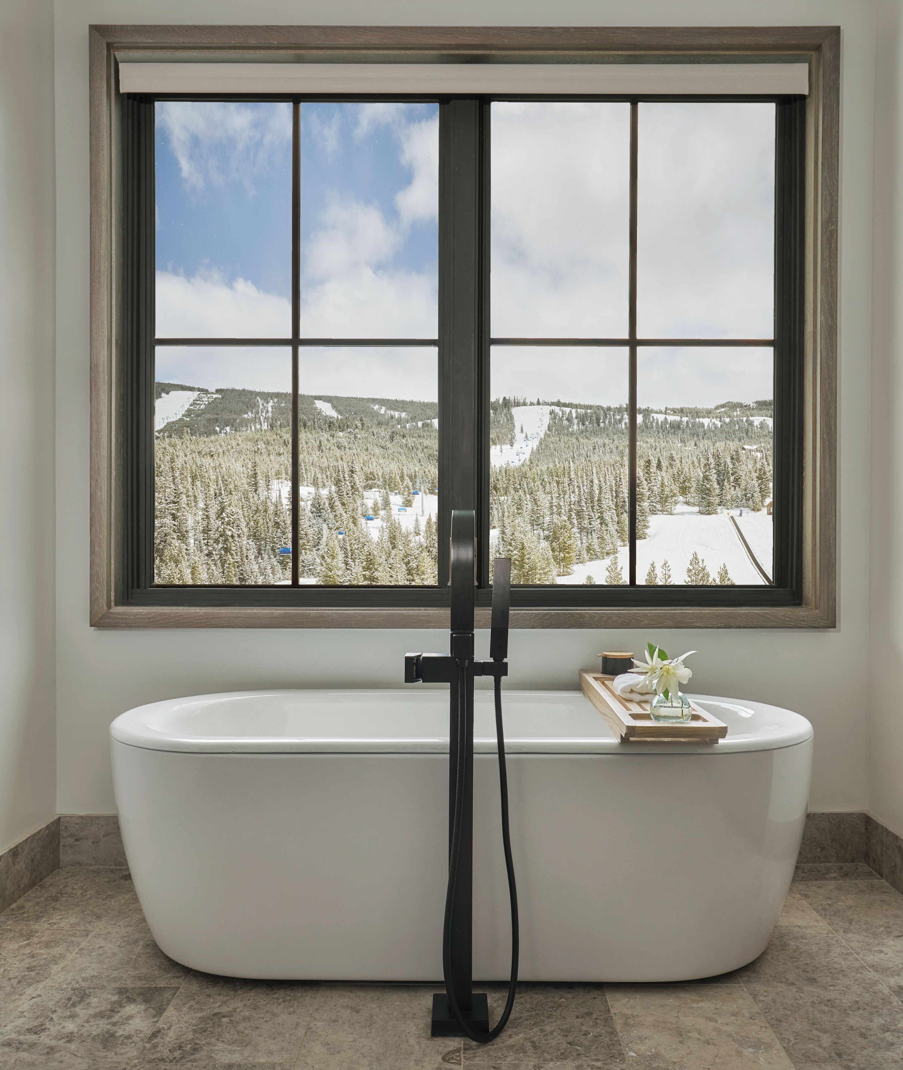 Separate tub and shower, hair dryer, bathrobes, slippers