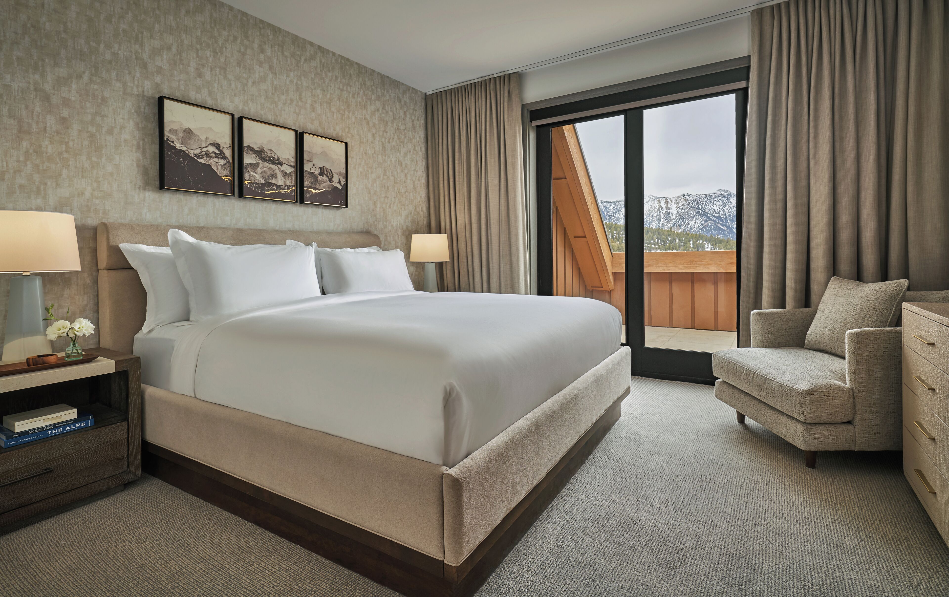 Premium bedding, down comforters, pillowtop beds, in-room safe