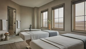 Salas de tratamiento para parejas, sauna y tratamientos corporales