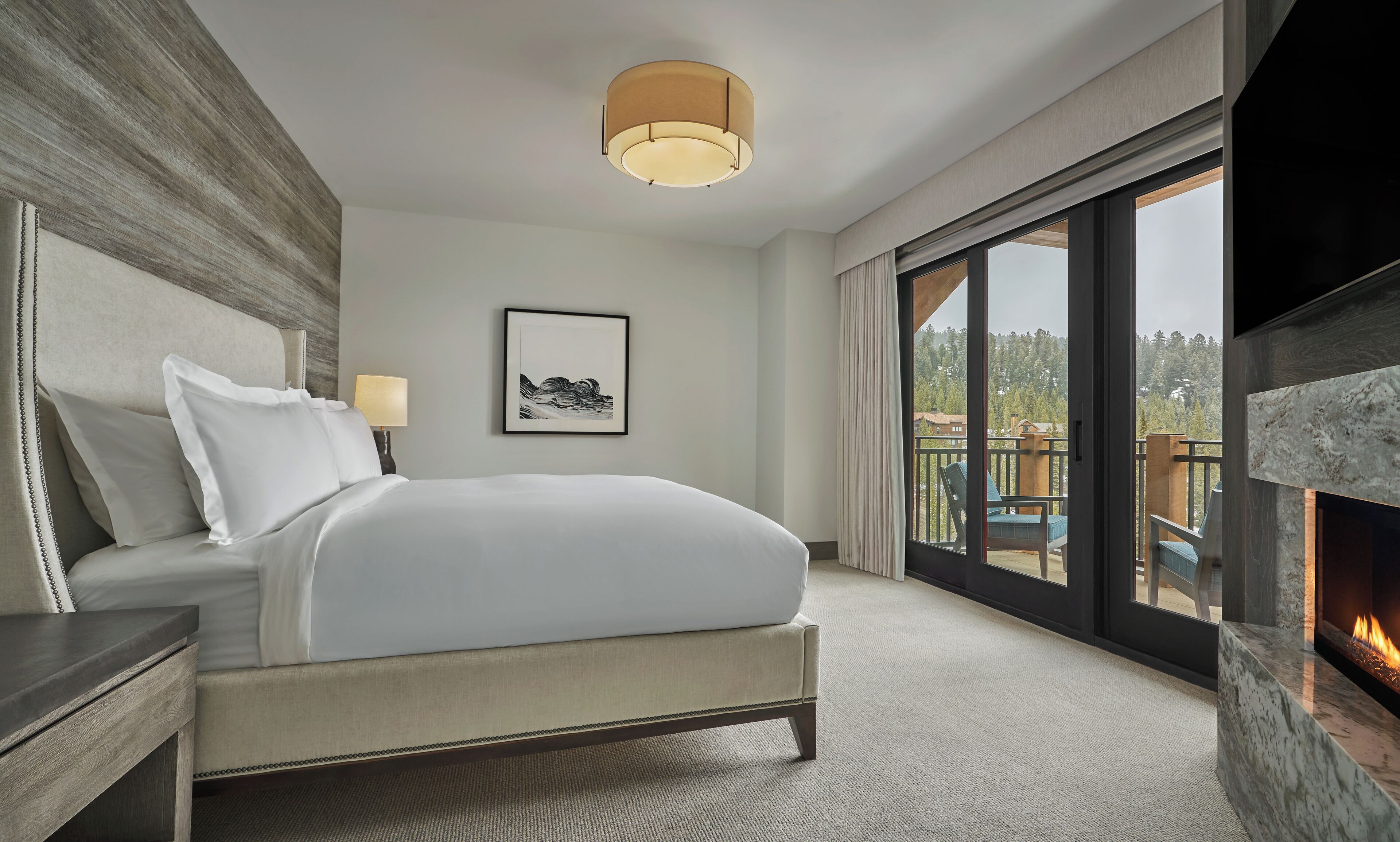 Premium bedding, down comforters, pillowtop beds, in-room safe