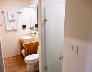 Dusche, Haartrockner, Handtücher