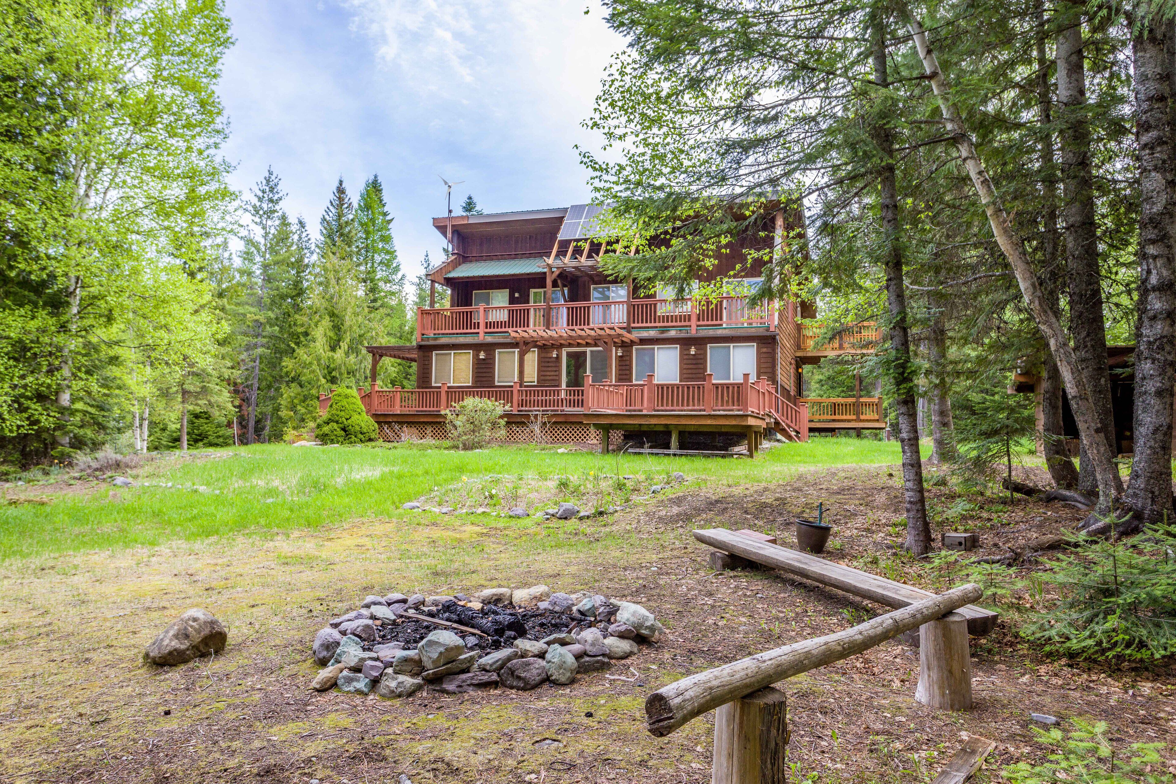 NEW! Secluded home w/fireplace & outdoor space near Glacier National Park | Haskill Basin Retreat