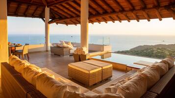 Penthouse, 3 habitaciones, alberca privada, vista al océano | Terraza o patio