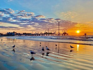 沙滩椅、沙滩毛巾