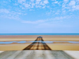 Vlak bij het strand, wit zand