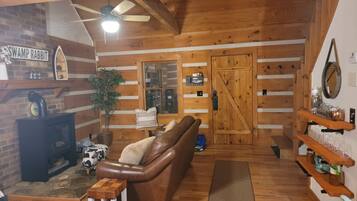 Smart TV, DVD player, books, video library