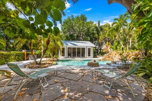 Outdoor pool, a heated pool