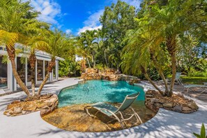 Outdoor pool, a heated pool