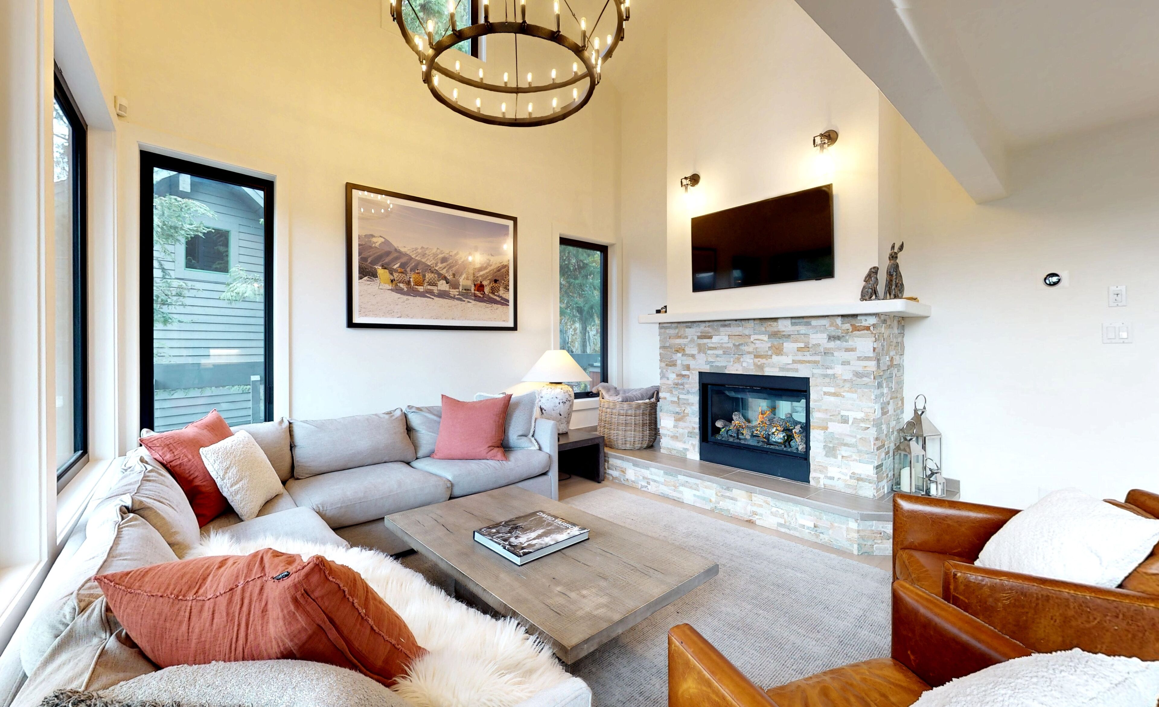 TV connectée, cheminée