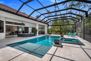 Outdoor pool, a heated pool