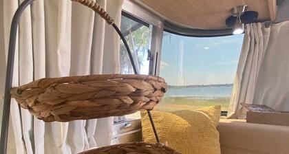 Waterfront Luxury Airstream on An Orange Grove