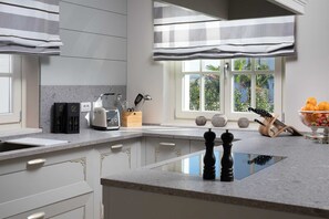Fridge, oven, stovetop, dishwasher