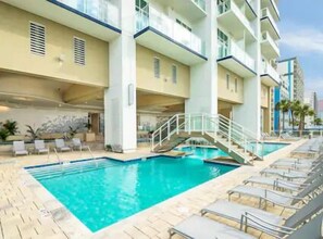 A heated pool