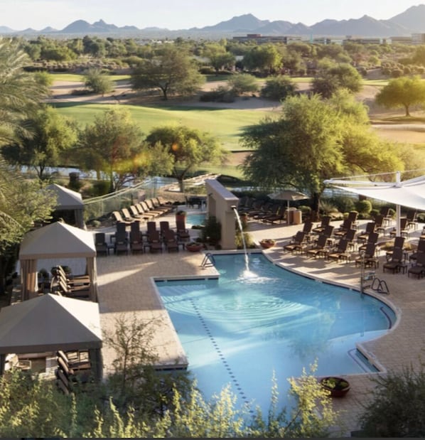 Outdoor pool, a heated pool