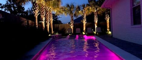 Outdoor pool, a heated pool