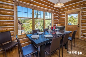 Dining - Cozy Ski-in/Ski-out Cabin | Deck + Hot Tub! (Big Sky)