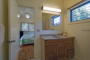 Shower, hair dryer, bidet, towels - Condo 500 Feet to the Ocean (Koloa)