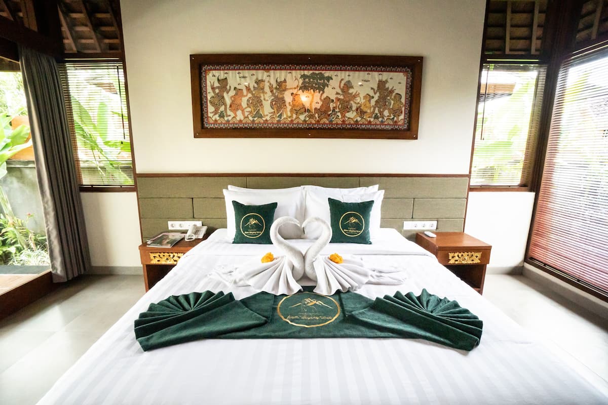 Luxe villa, 1 slaapkamer, privézwembad | 1 slaapkamer, lakens van Egyptisch katoen, luxe beddengoed, een minibar