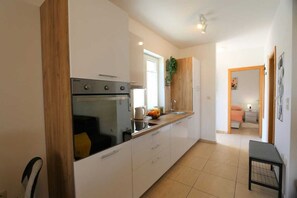 Fridge, coffee/tea maker, cookware/dishes/utensils, dining tables - Apartment Rinkovec (35525-A2) (Klimno - island Krk)