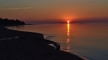 Vlak bij het strand