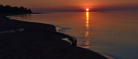 Vlak bij het strand