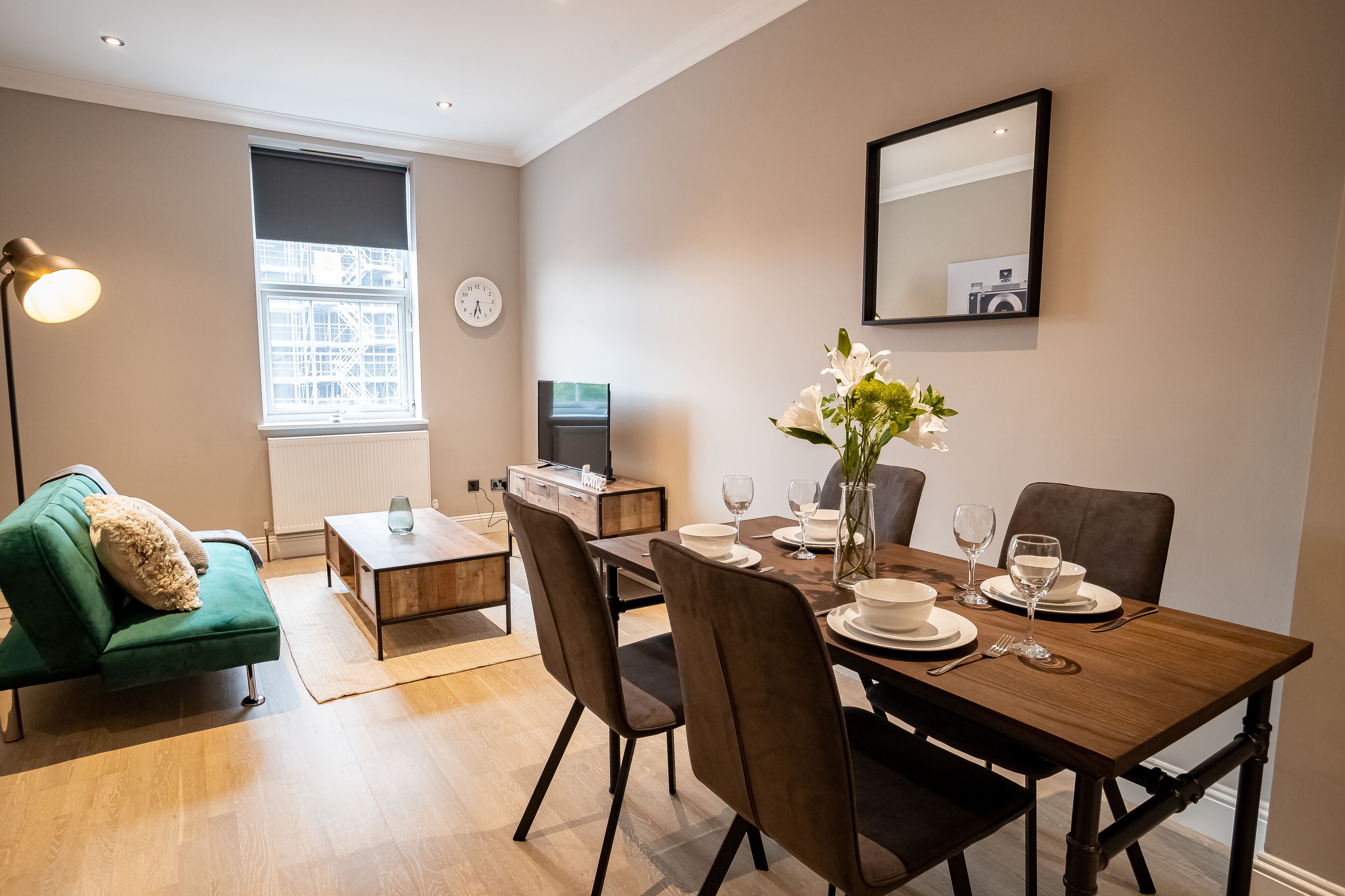 Superior Apartment, 2 Bedrooms | Living area | 40-inch Smart TV with cable channels, TV