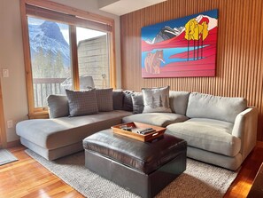 Fernseher, Kamin, DVD-Player