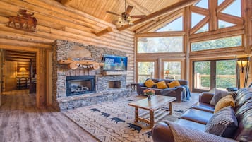 TV, fireplace, DVD player