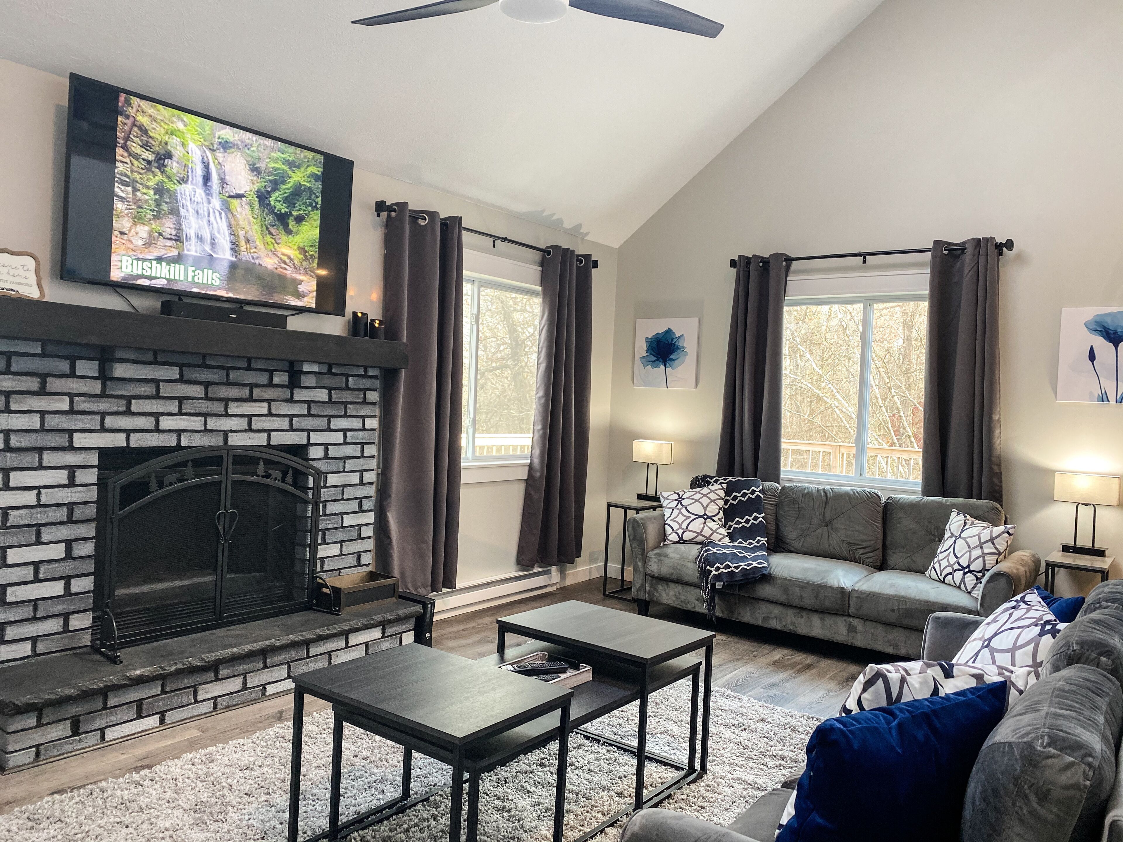 A Poconos Home with a Stream View Dog Friendly