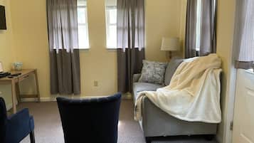 Smart TV, DVD player, books, video library