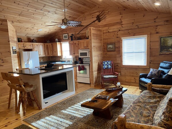 Smart TV, fireplace