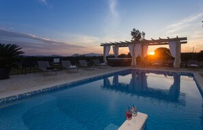 A heated pool