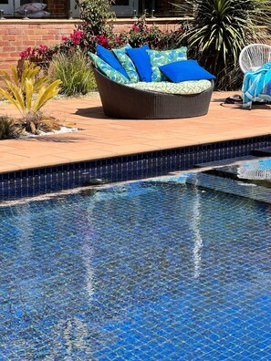 Outdoor pool, a heated pool