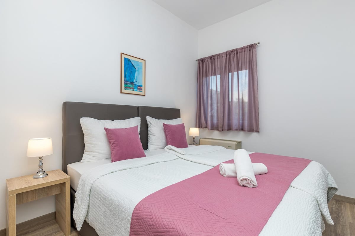 Family Apartment, 1 Bedroom, Mountainside (Apartment Matea 220m from the beach) | 2 bedrooms, free WiFi, bed sheets