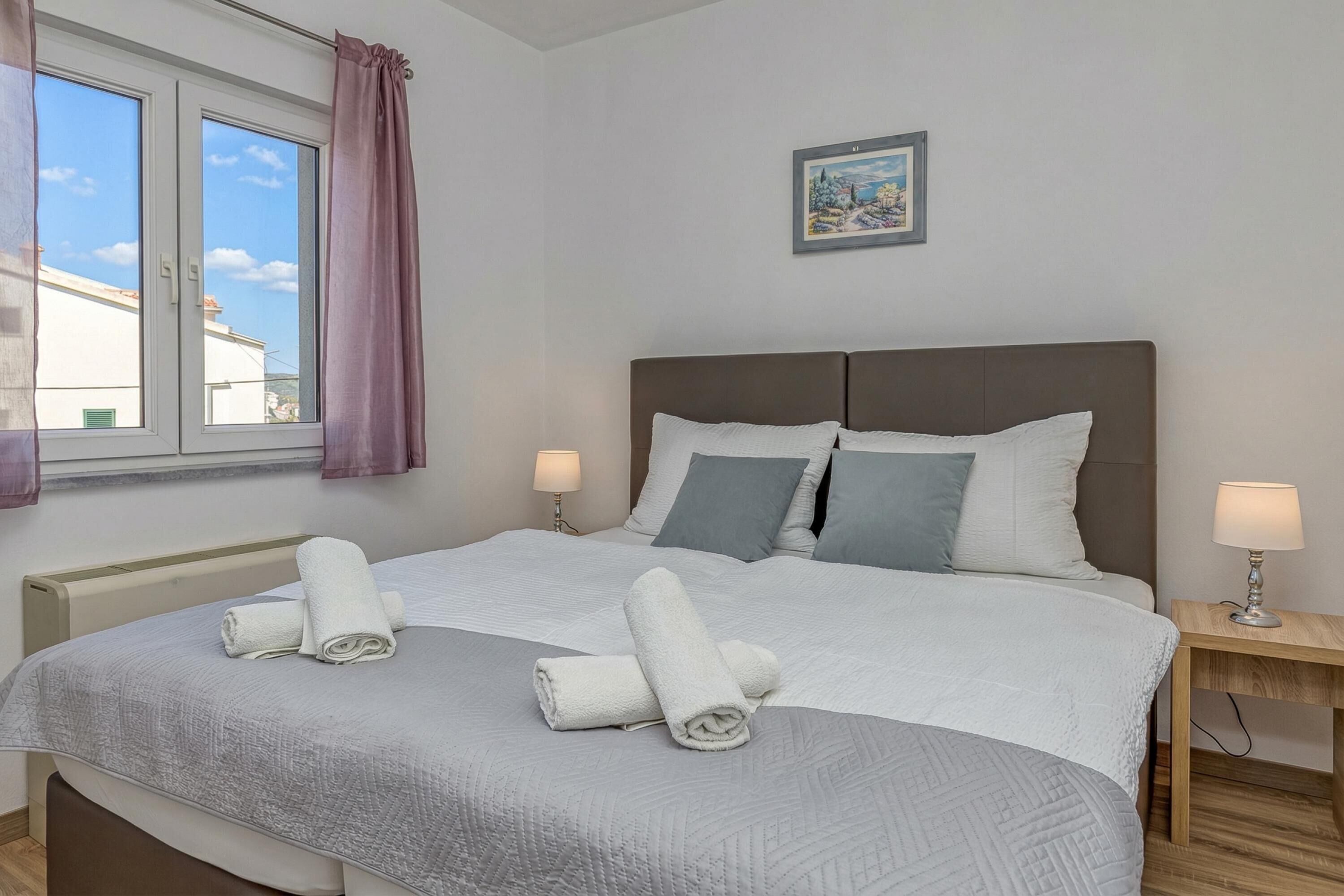 Family Apartment, Multiple Bedrooms, Mountainside (Apartment Gabriel 220m from the beach) | 2 bedrooms, free WiFi, bed sheets