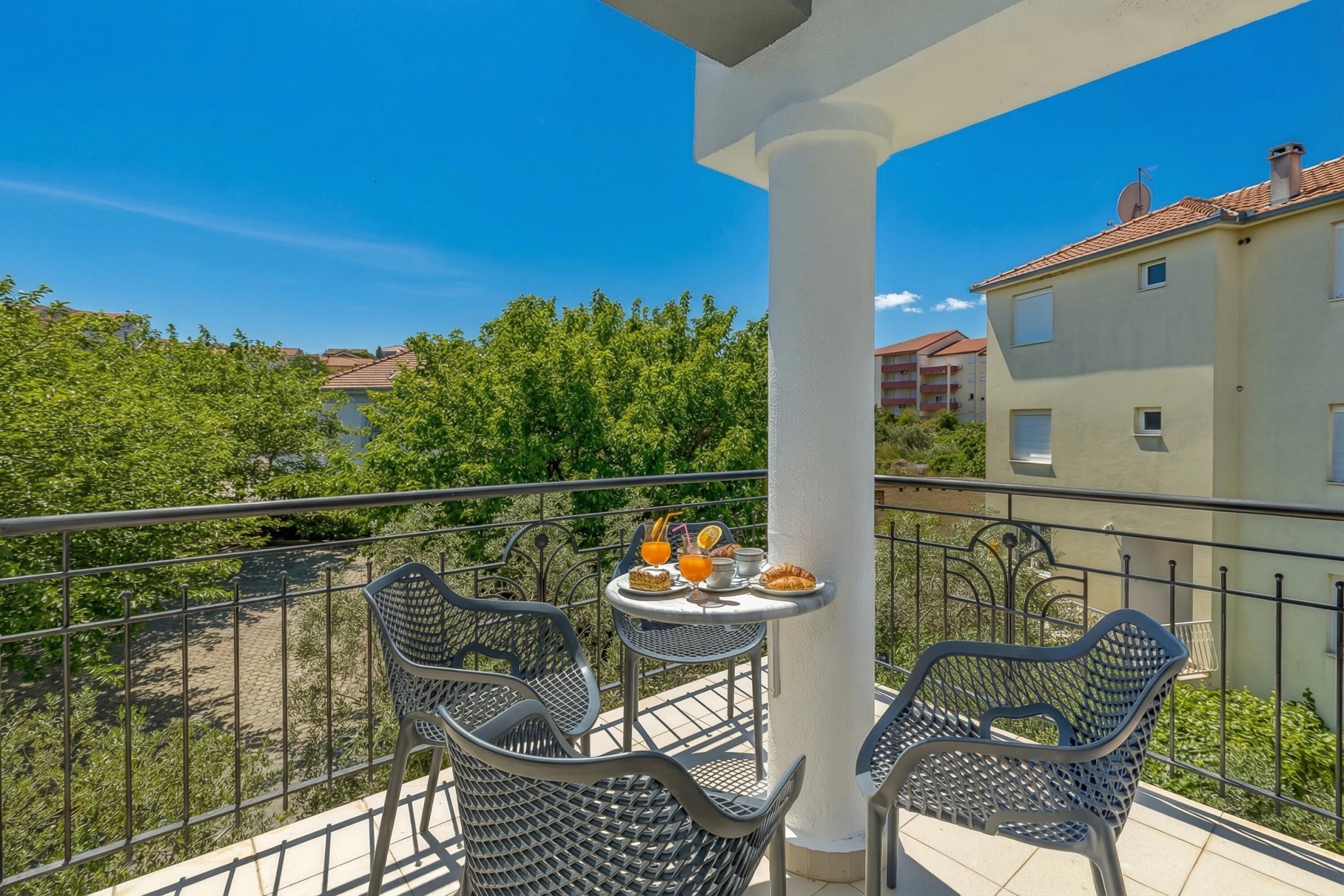 Family Apartment, Multiple Bedrooms, Mountainside (Apartment Nika 220m from the beach) | Balcony