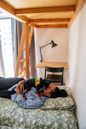 Family Quadruple Room, Balcony (4 beds) | Soundproofing, iron/ironing board, free WiFi, bed sheets - WOT Nomad Social (Lisbon)